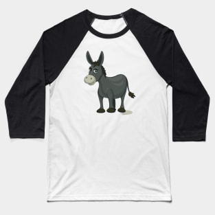 Cute Donkey Drawing Baseball T-Shirt